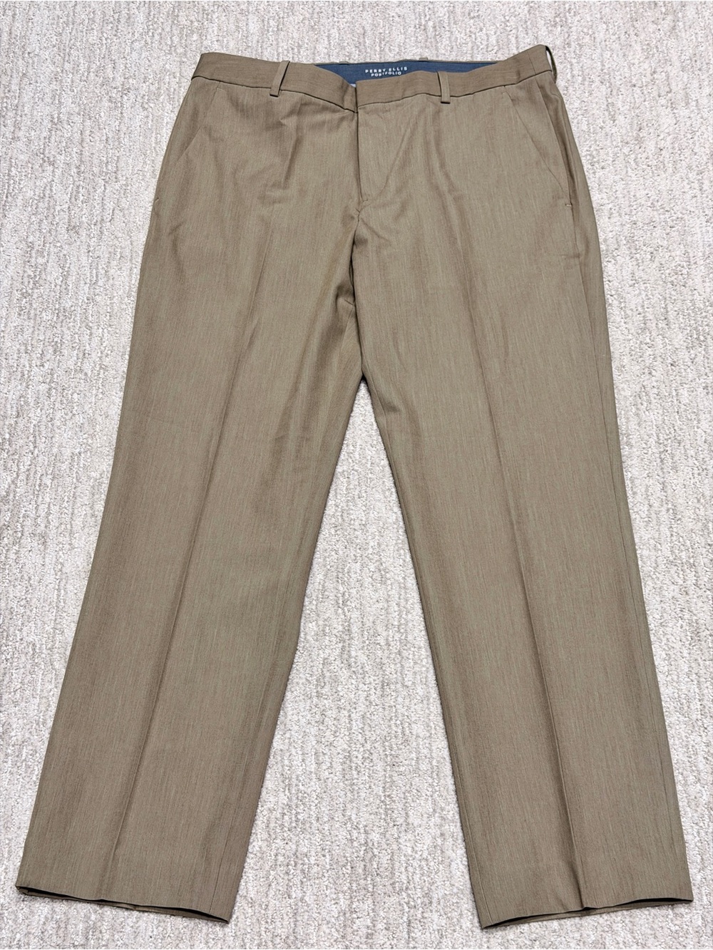 Perry Ellis Mens Dress Pants in Khaki 34 x 30